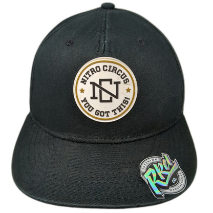 RKD 5 Panel Black One Size Nitro Circus You Got This Patch Hat Snapback Flat