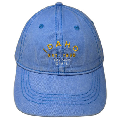Home Free Baseball Cap Blue One Size Idaho The Gem State Striped Slideback Hat