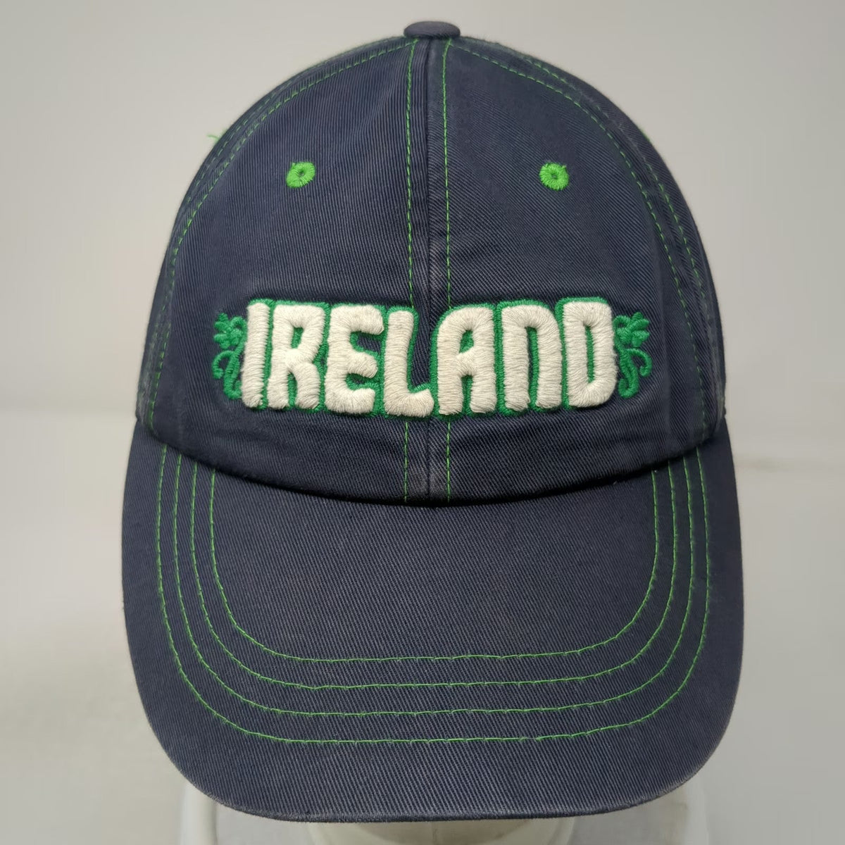 Old Navy Baseball Cap Blue One Size Ireland Shamrock Green Contrast Stitch Hat