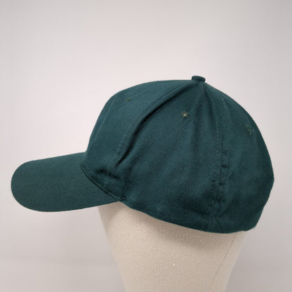 Unbranded Slideback Hat Green One Size Adjustable Blank Solid Vent Holes