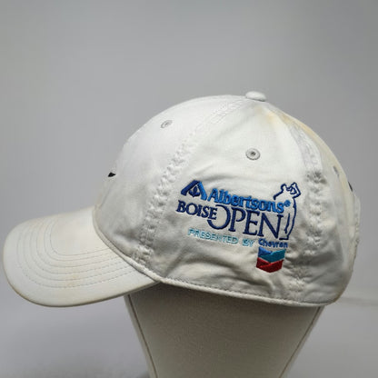 Nike Baseball Cap Gray OSFM Dri-Fit Boise Open Golf Leather Strapback Swoosh Hat