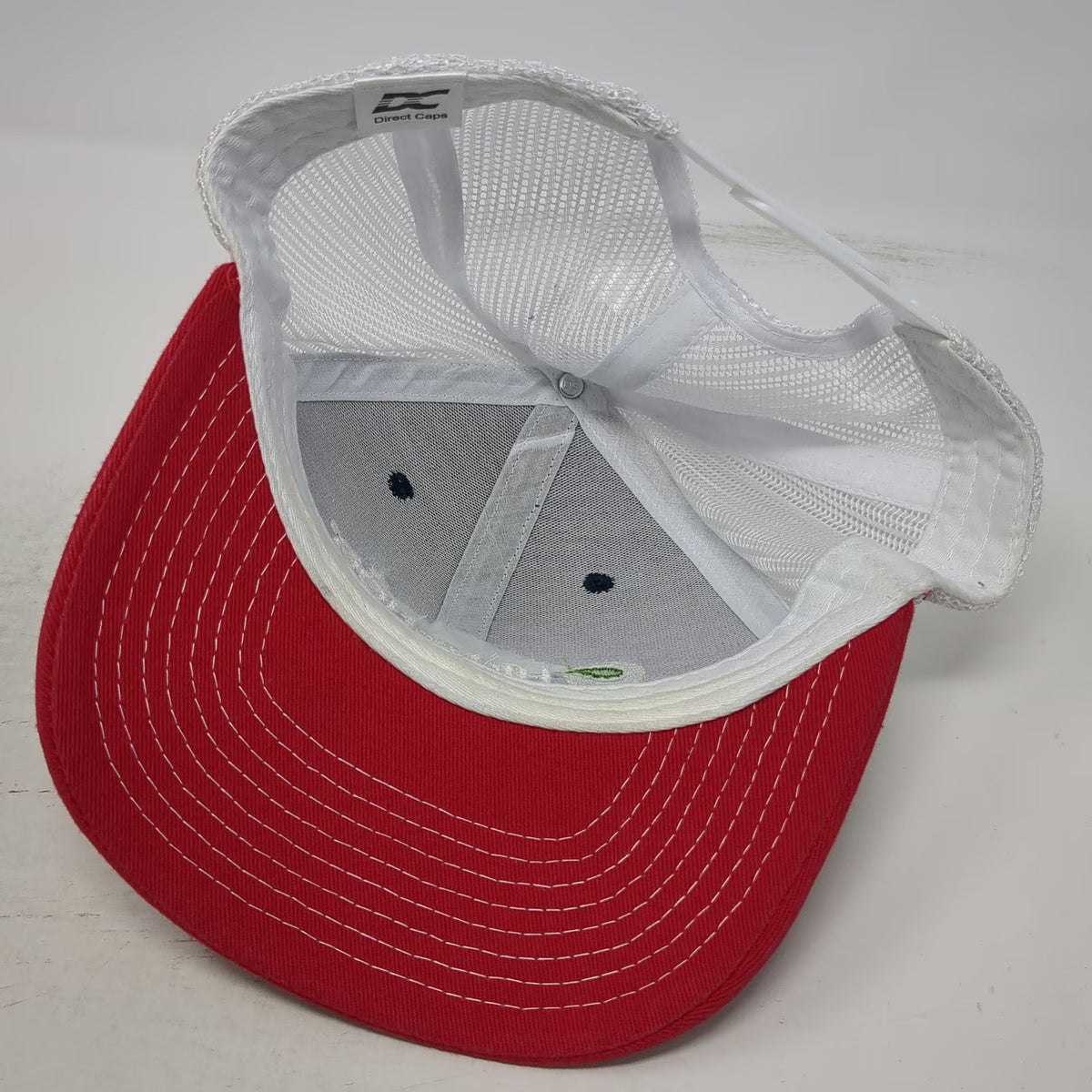 Direct Caps Hilleshog Trucker Hat Blue Red White One Size Mesh Snapback Cotton