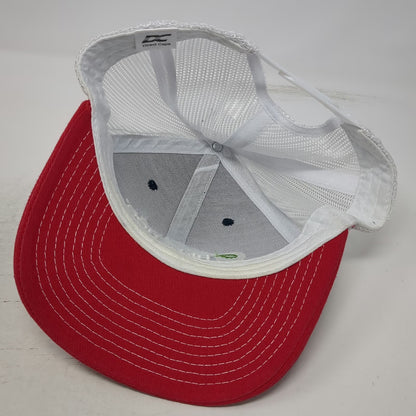 Direct Caps Hilleshog Trucker Hat Blue Red White One Size Mesh Snapback Cotton