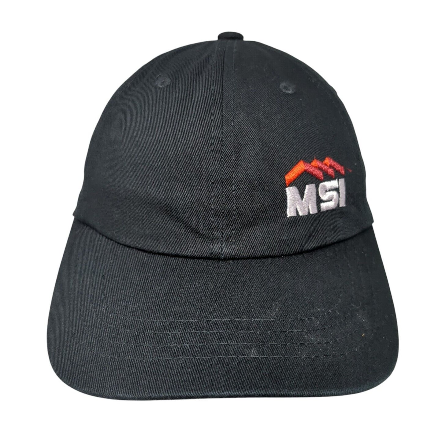 MSI Logo Slideback Hat Black OSFA Adjustable The Classics Yupoong