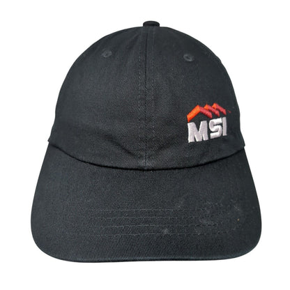 MSI Logo Slideback Hat Black OSFA Adjustable The Classics Yupoong