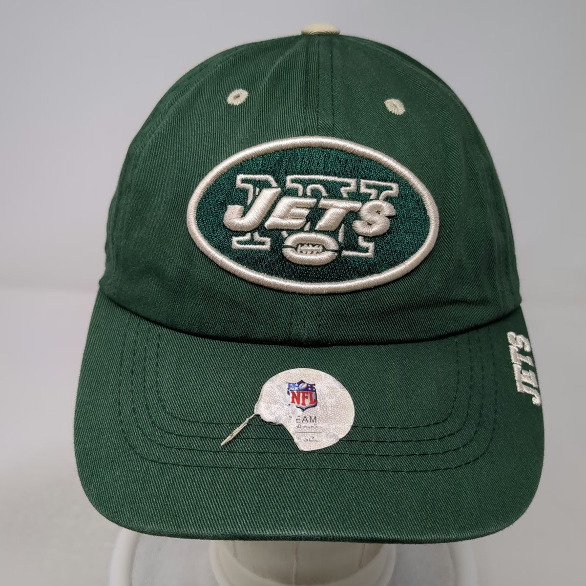 NFL Team Apparel New York Jets Green One Size Cap Hat Side Brim Logo Embroidery