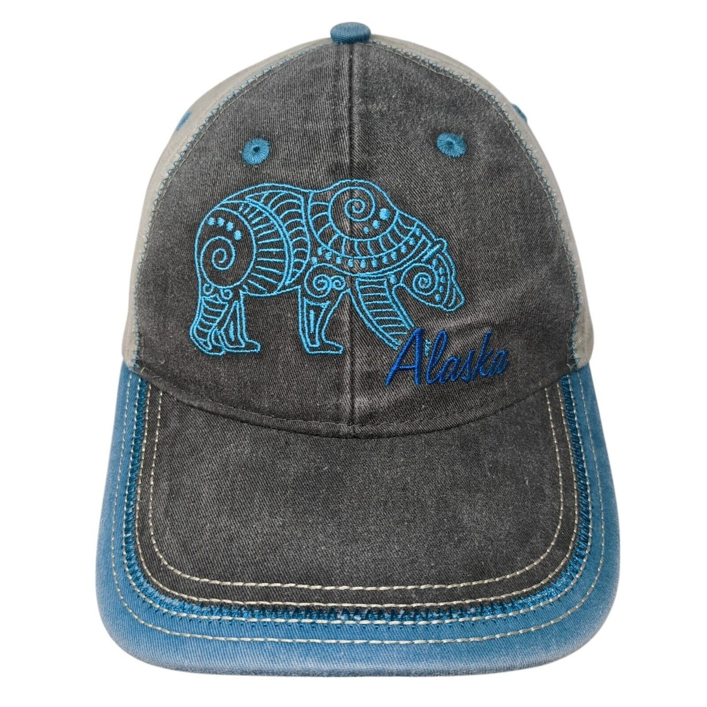 Alaska Strapback Hat Multicolor One Size Adjustable Embroidered ACE USA Cotton