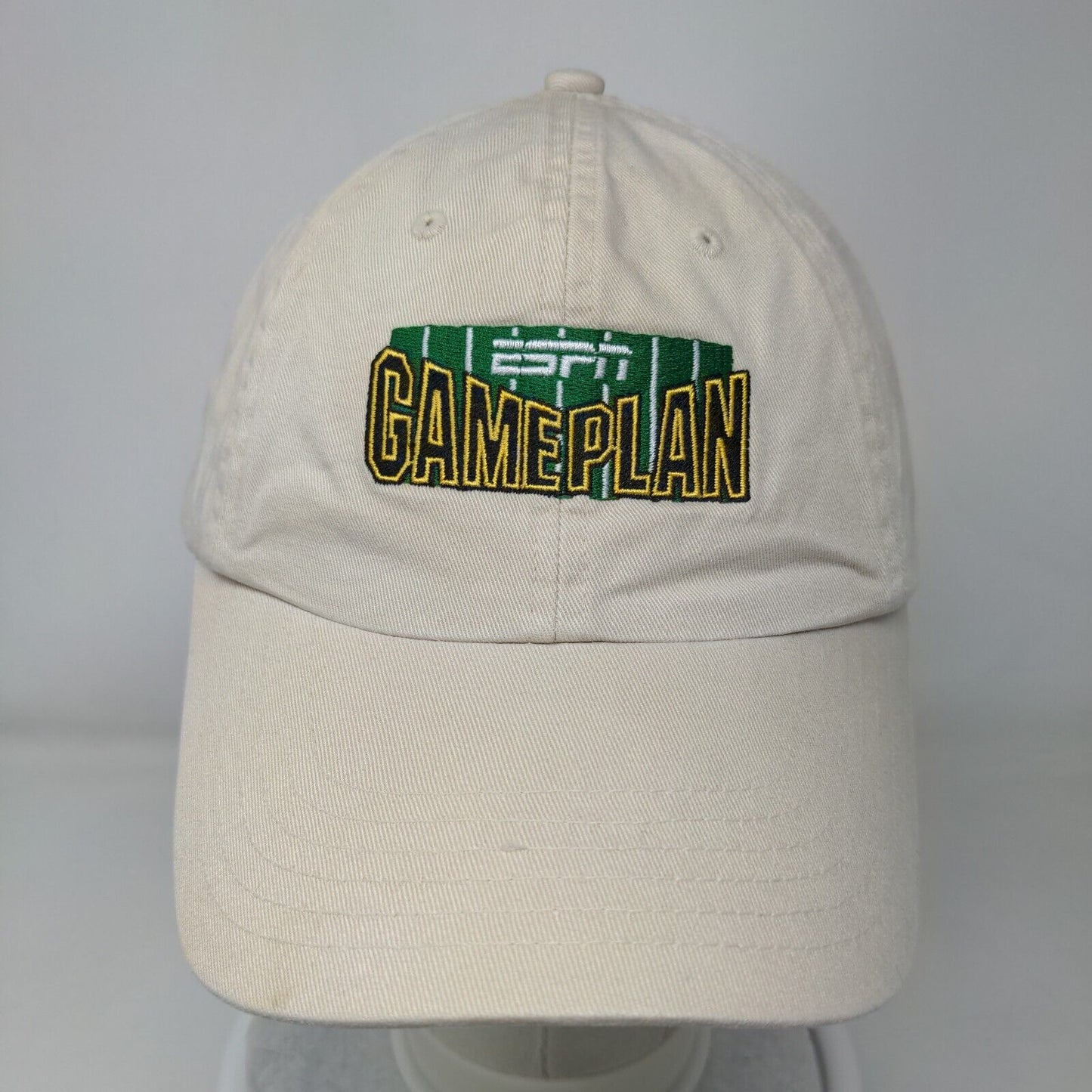 ESPN Game Plan Slideback Hat Tan One Size Adjustable Embroidered 6 Panel