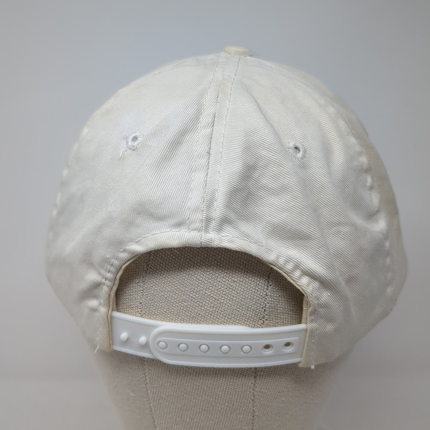 Troy State Bank Snapback Hat White One Size Adjustable Vented Holes Rope