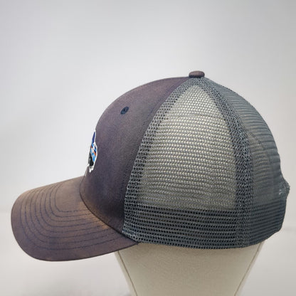 Patagonia Trucker Hat Blue One Size Bison Skyline Mountain Mesh Snapback