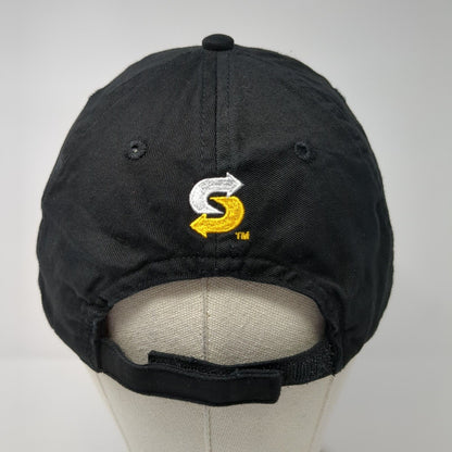 Fresh Strapback Hat Black One Size Adjustable Embroidered 6 Panel