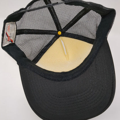 RUN FMF Snapback Trucker Hat Black One Size Adjustable Mesh Back 6 Panel Otto