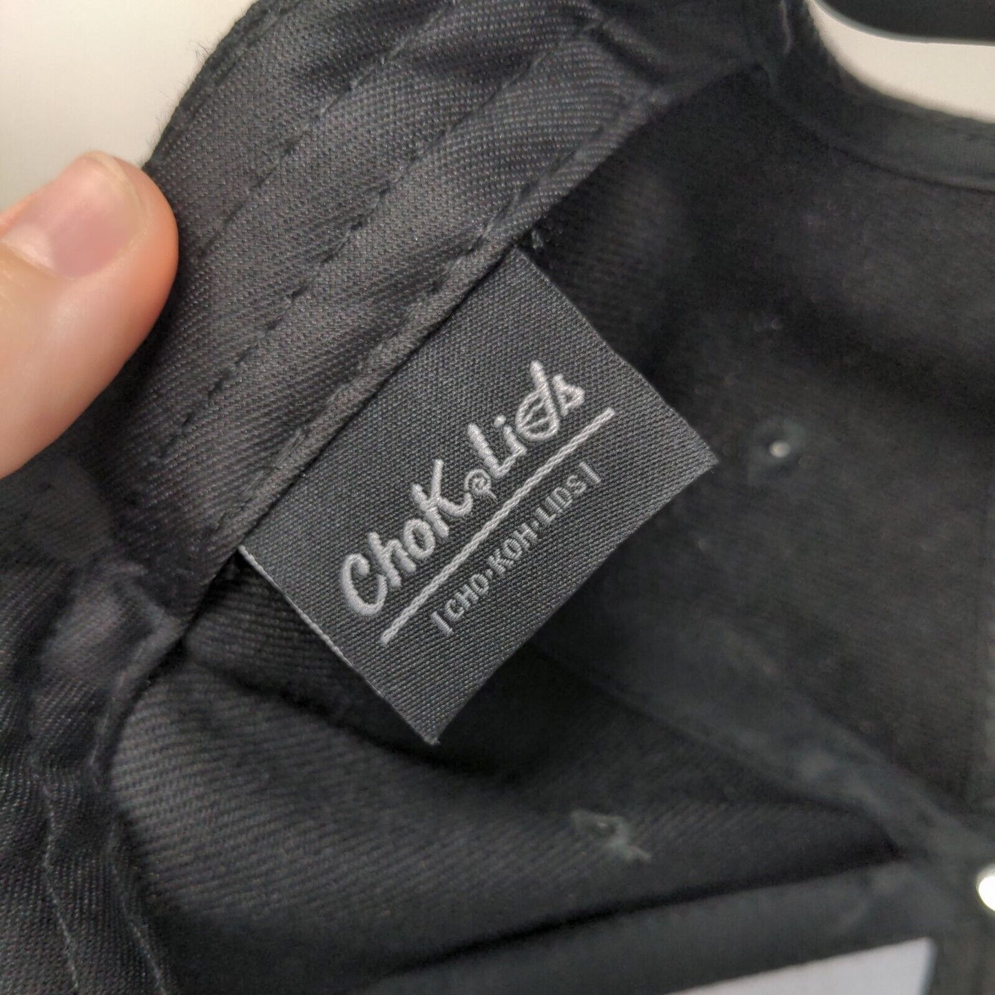 ChoKoLids Snapback Hat Black One Size Adjustable Solid 6 Panel Blank