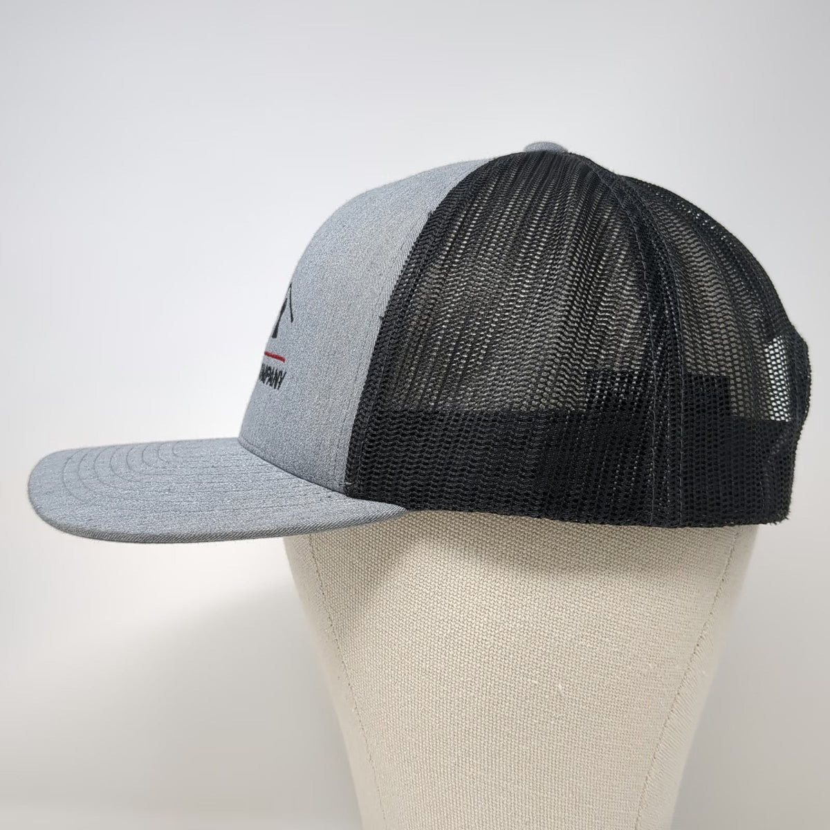 Pacific Headwear Trucker Hat Gray OSFM Bentley Door Company Snapback Mesh Back