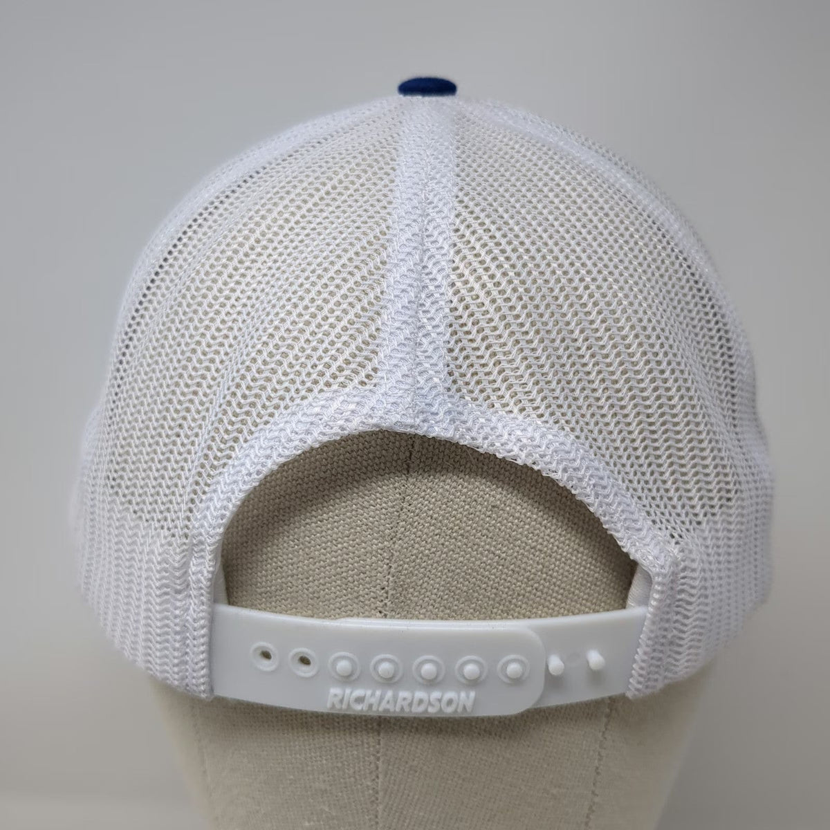 Richardson Trucker Hat Blue One Size Pioneer Federal Credit Union Mesh Snapback