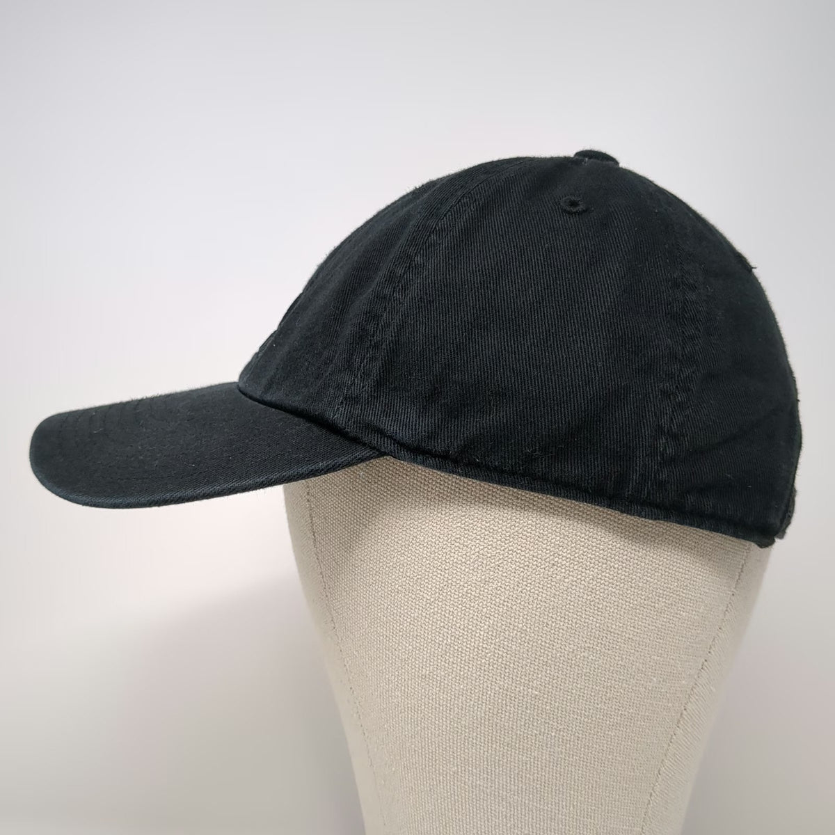 Adidas Baseball Cap Black One Size Tonal Logo Slideback Adjustable Cotton hat