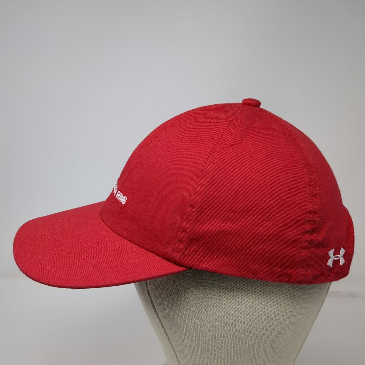 Under Armour Baseball Cap Red One Size Let Freedom Ring Slideback Hat Logo