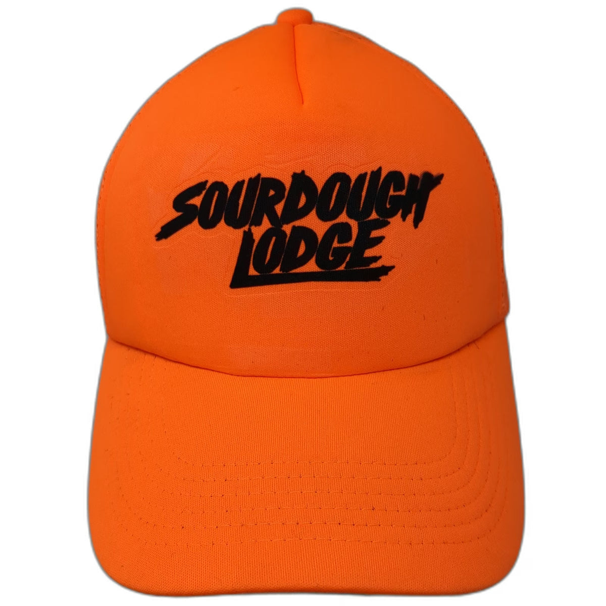 George Trucker Hat Orange One Size Sourdough Lodge Snapback Mesh Back Graphic