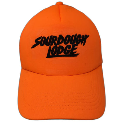 George Trucker Hat Orange One Size Sourdough Lodge Snapback Mesh Back Graphic