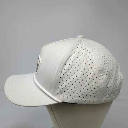 Namebrand Trucker Hat White One Size Simplot Logo Rope Brim Perforated Snapback