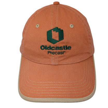 Oldcastle Precast Strapback Hat Orange OS Adjustable Embroidered Port Authority