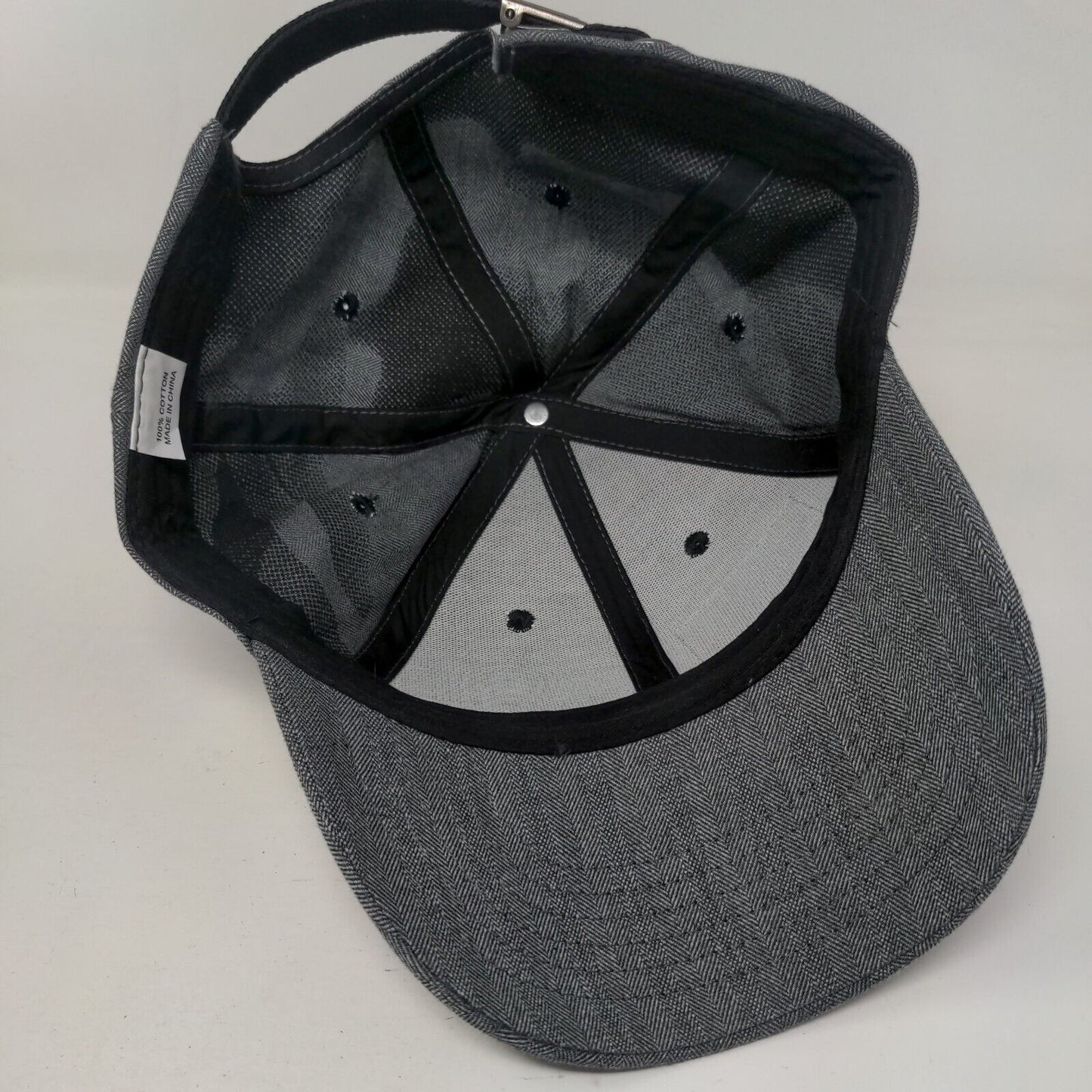 Alfa Romeo Slideback Hat Gray One Size Herringbone Adjustable 6 Panel