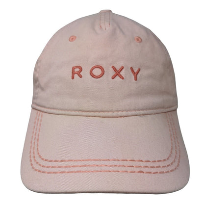 Roxy Strapback Hat Pink One Size Embroidered Adjustable Vent Holes