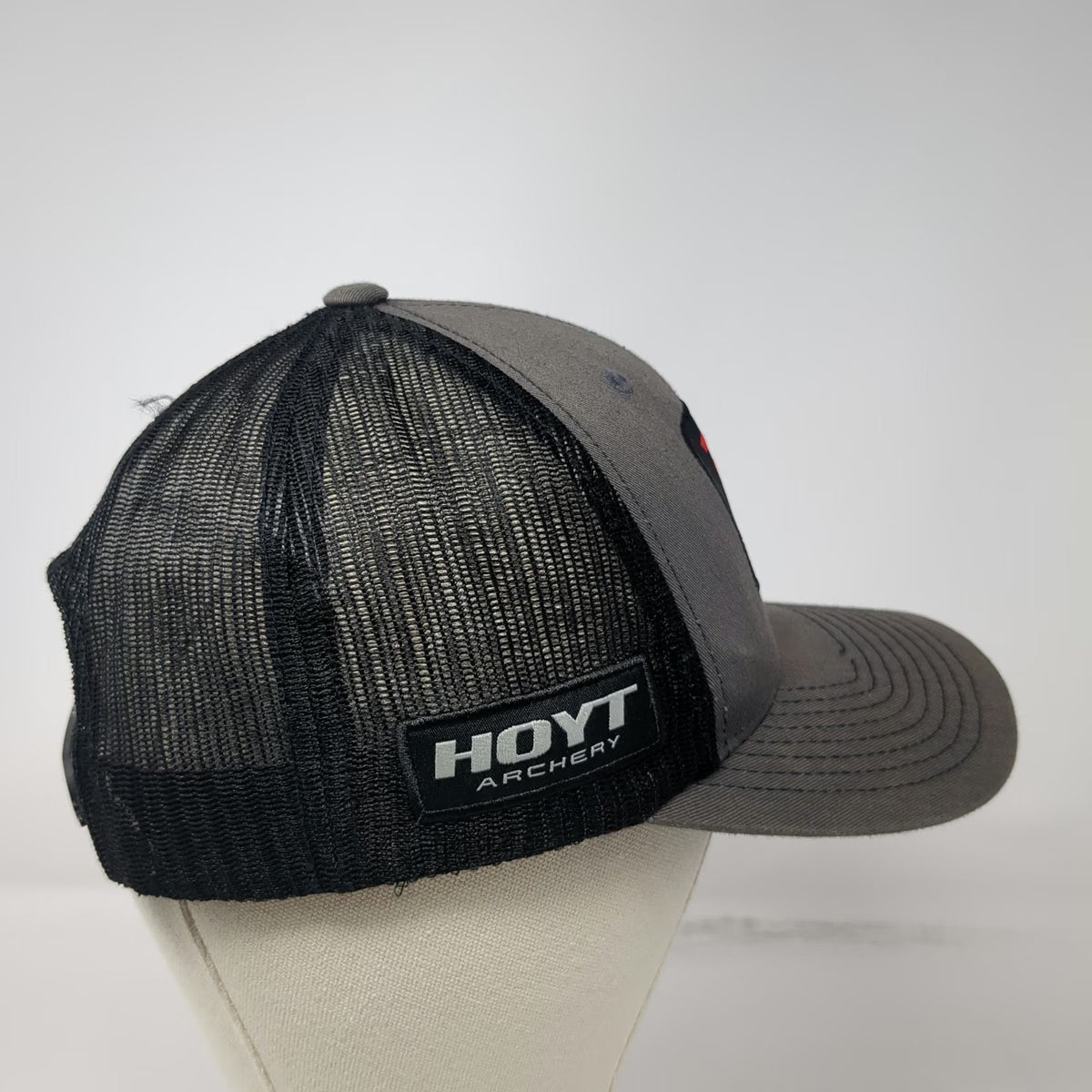 Hoyt Archery REDWRX Gray Trucker Hat One Size Snapback Mesh Logo Patch Hunting