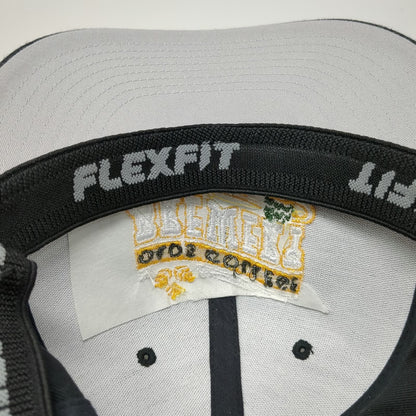 Flexfit Baseball Cap Black Yellow White Green XL Olds College Brewery Logo Hat