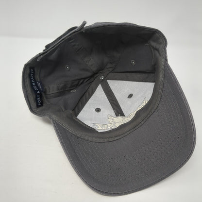 Shadow Dawg Strapback Hat Gray One Size Adjustable Embroidered Port & Company