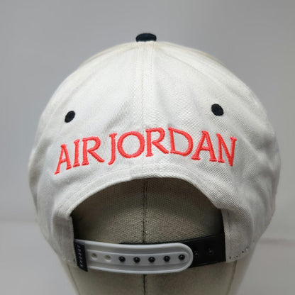 Jordan Snapback Hat White One Size Speckled Nike Air Jumpman Embroidered Logo