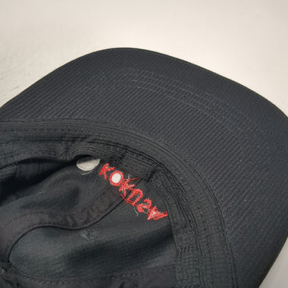 Port Authority Kokusai Black Baseball Cap One Size Strapback Thermal Logo Hat