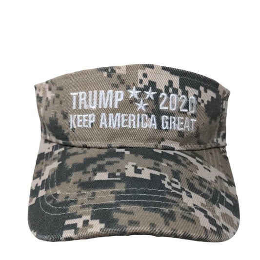 Trump 2020 Keep America Great Sun Visor Cap Hat One Size Camouflage Strapback