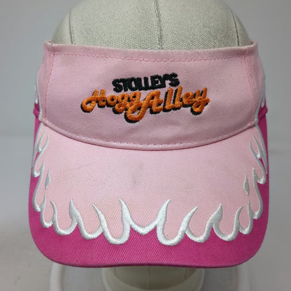 OTTO Visor Pink OSFM Stolley's Hogg Alley Flame Embroidery Cotton Hat Strapback