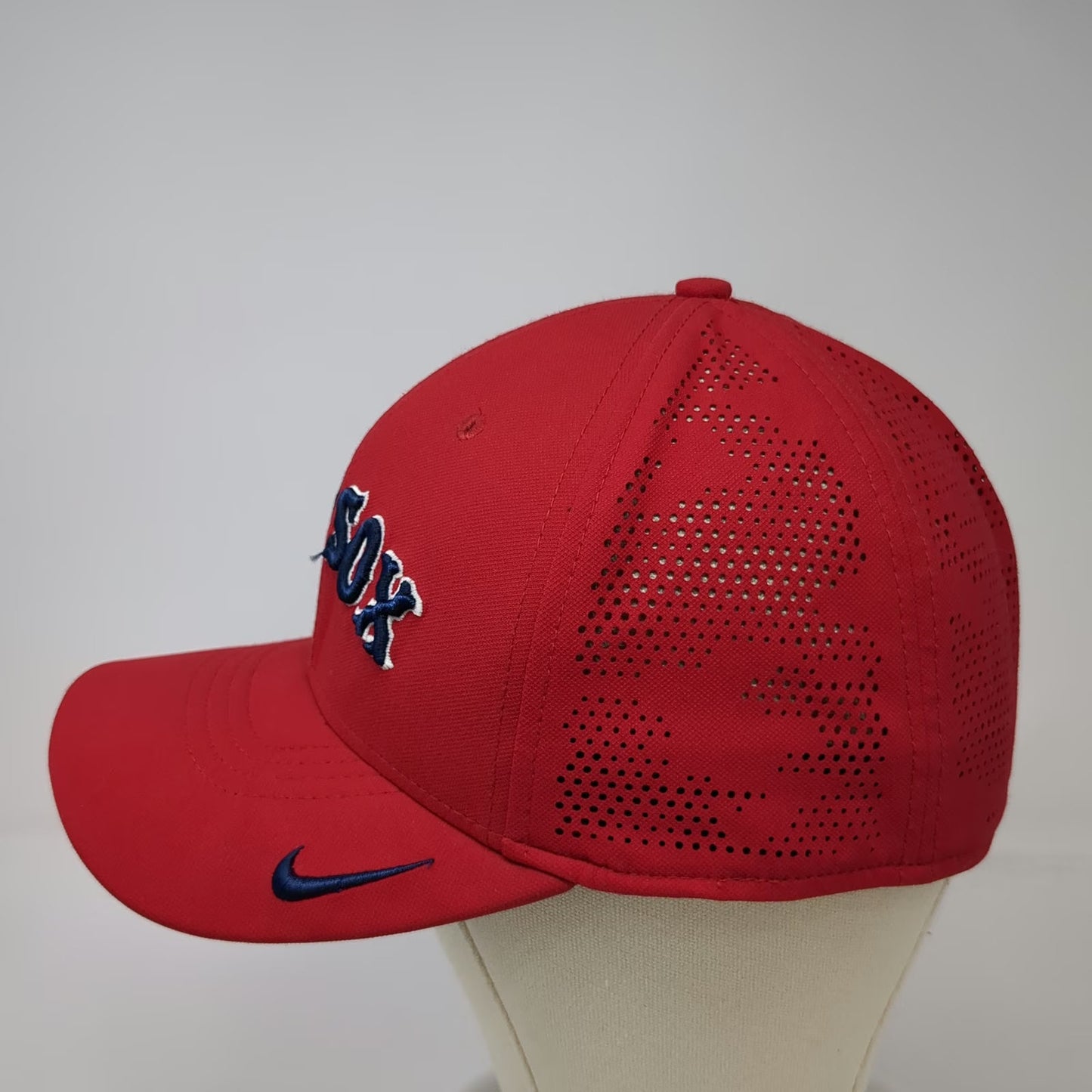 Boston Red Sox MLB Nike Baseball Cap Red Blue White One Size Dri-Fit Perforated