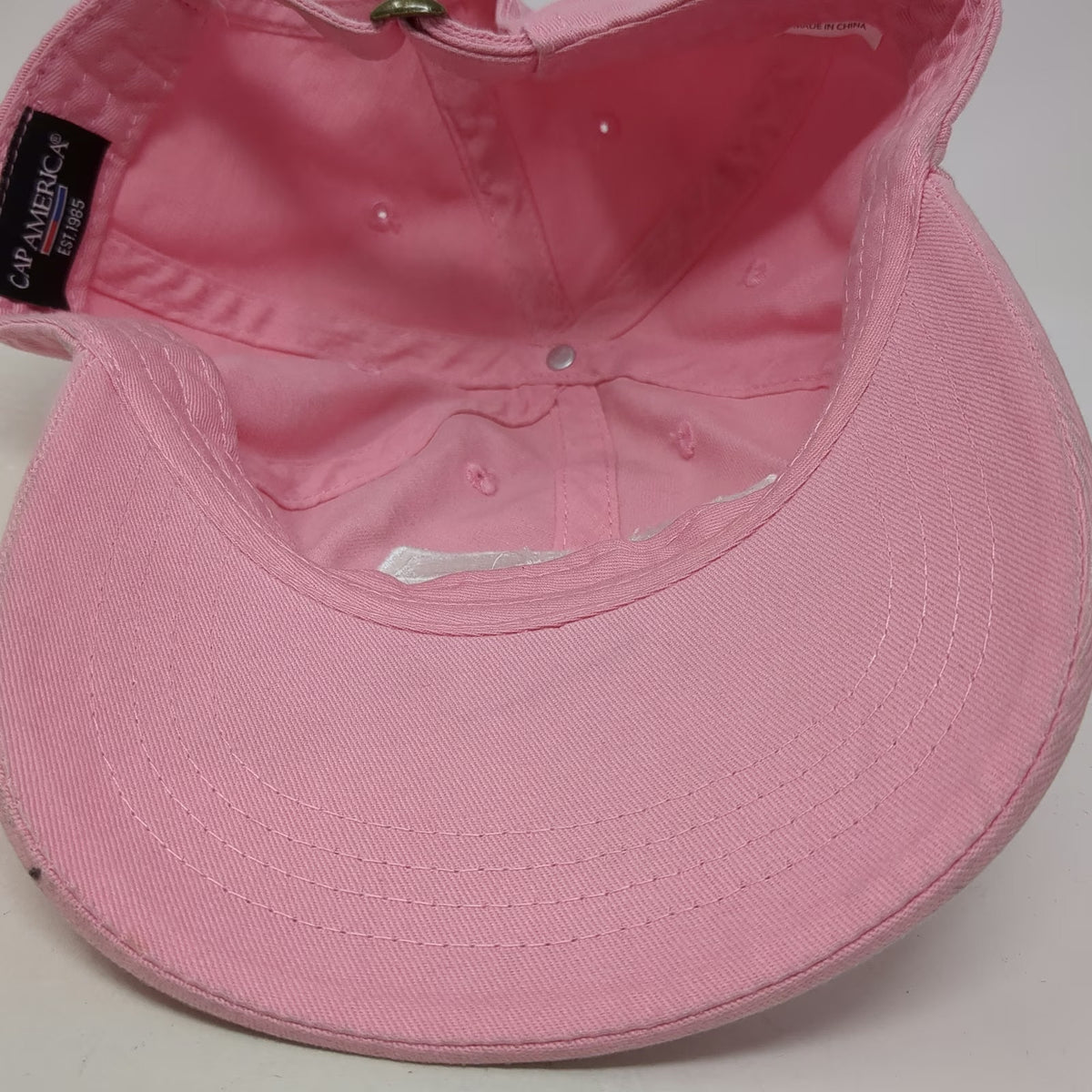 Cap America Baseball Cap Pink One Size Millenkamp Embroidered Slideback Hat