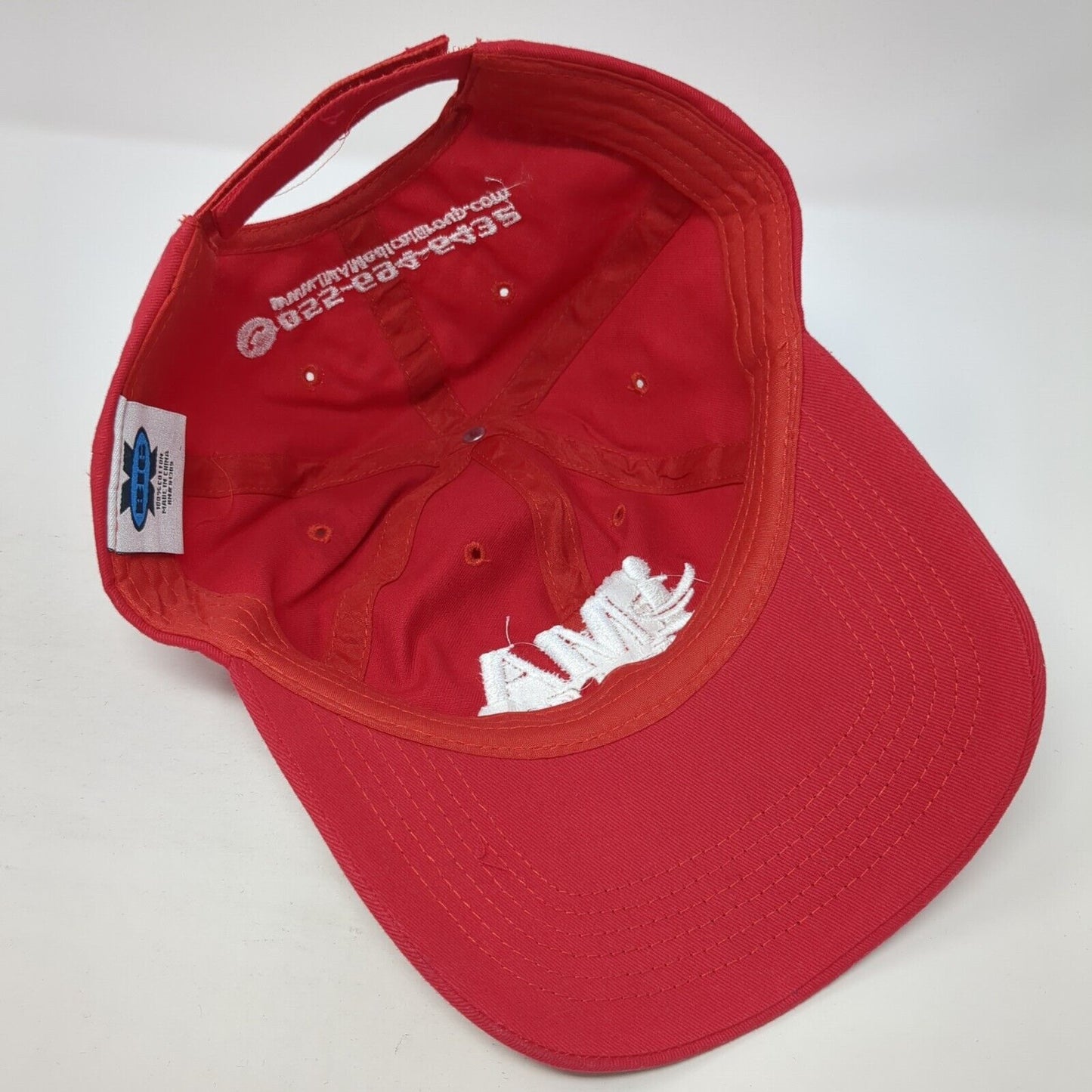 iMA Medical Group Strapback Baseball Cap Red OS Adjustable Embroidered BIG X