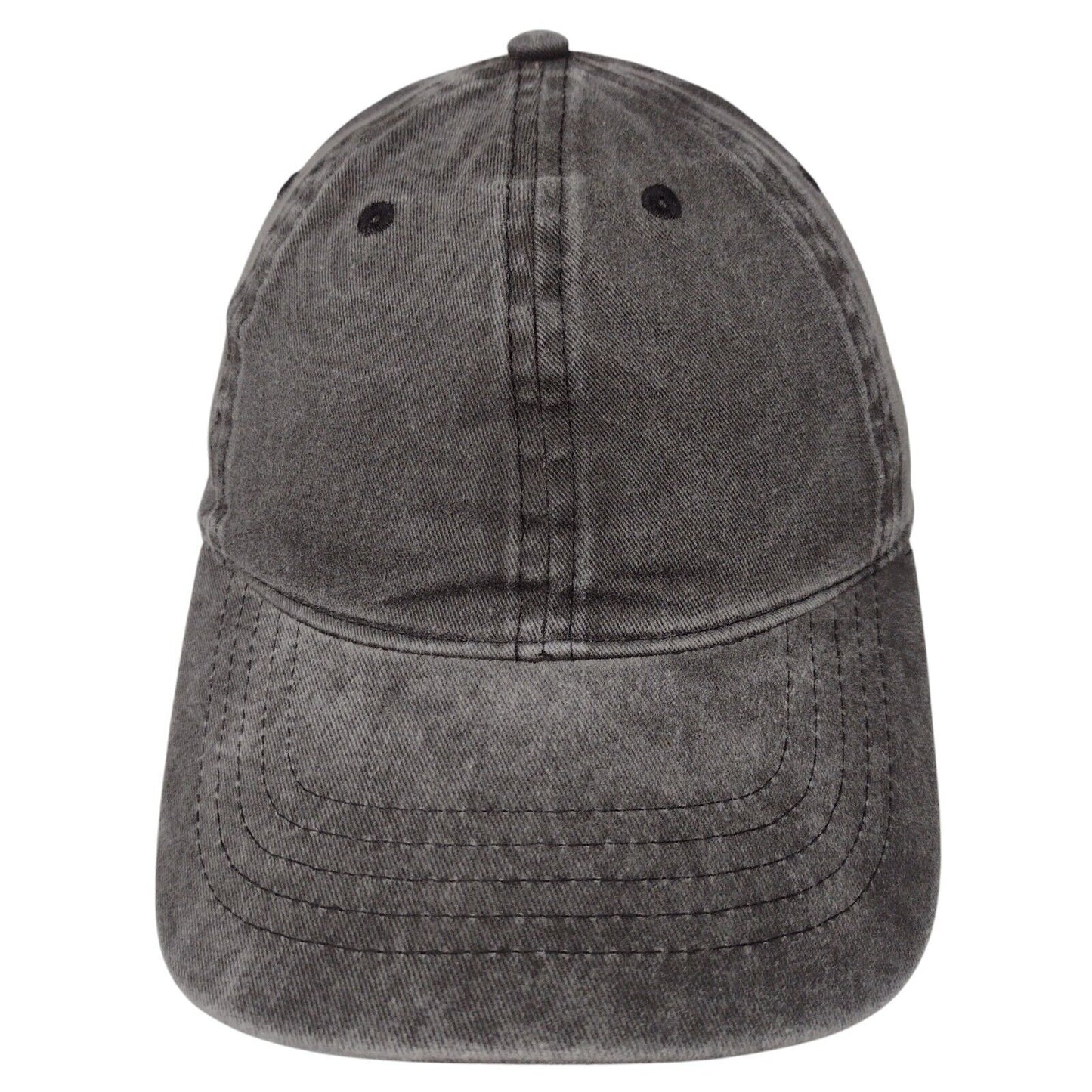 Unbranded Strapback Hat Gray OSFM Solid Adjustable Blank 6 Panel