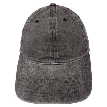 Unbranded Strapback Hat Gray OSFM Solid Adjustable Blank 6 Panel