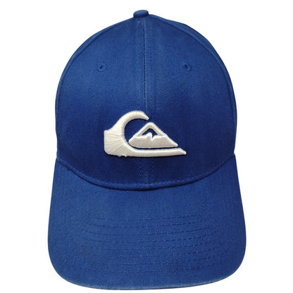 Quiksilver Fitted Hat Blue OSFM Embroidered Vented Holes 39Thirty New Era