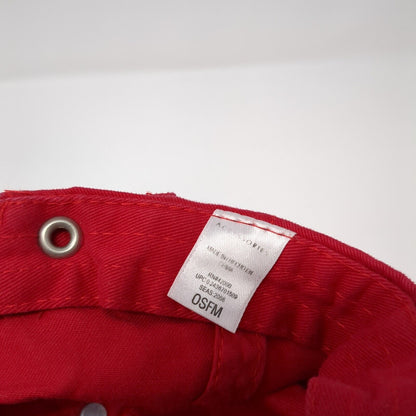 Unbranded Slideback Hat Red One Size Adjustable Blank Solid 6 Panel