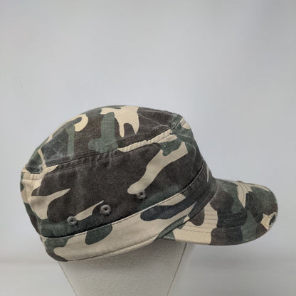 Unbranded Fitted Cadet Army Cap Hat Camouflage One Size Vent Holes Blank