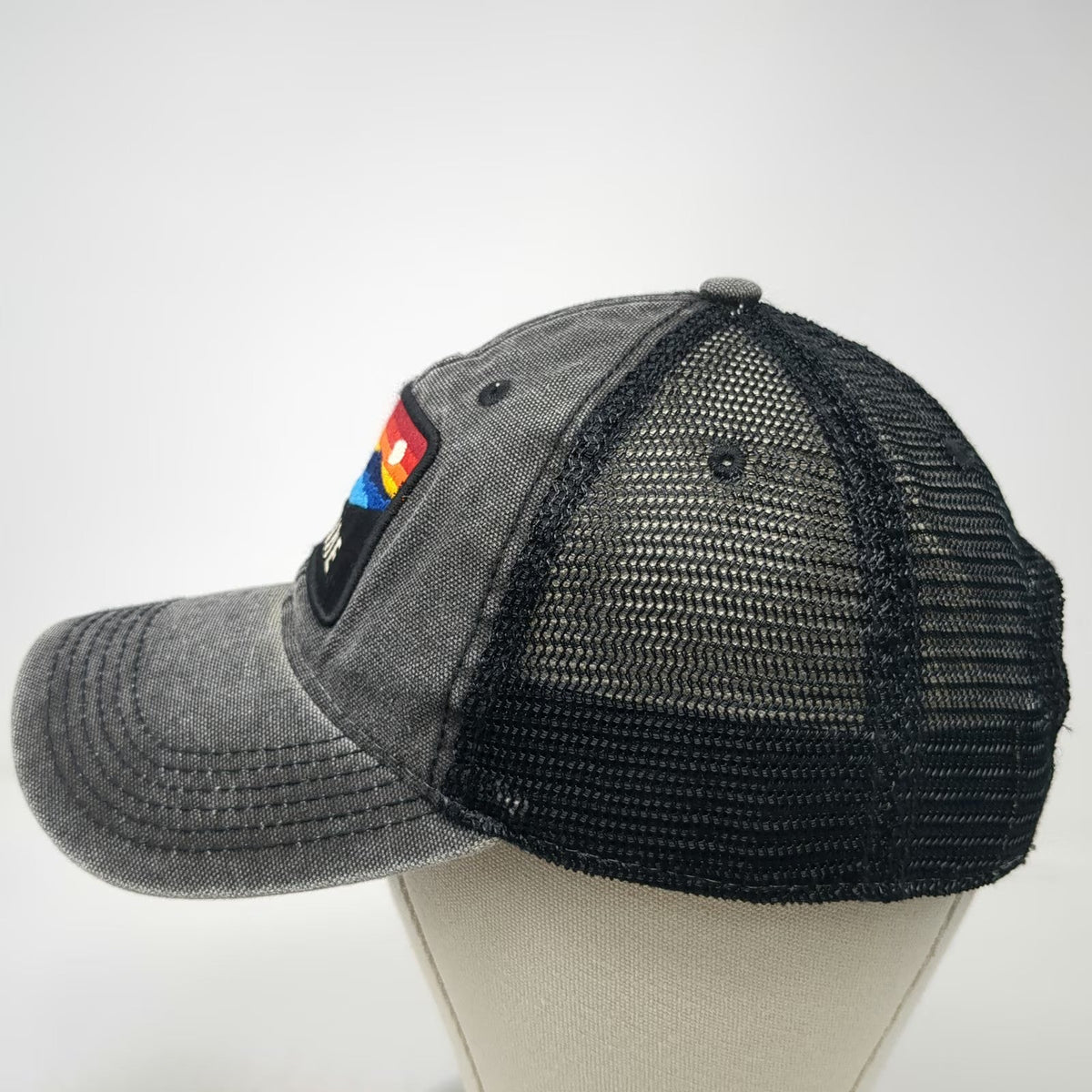 Legacy Trucker Hat Gray One Size Maine Sunset Mountain Mesh Snapback Adjustable