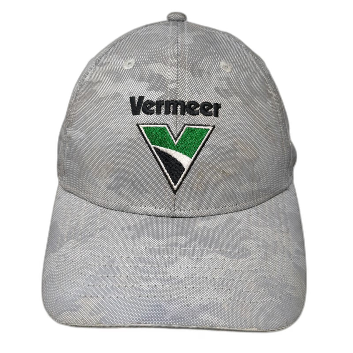 Vermeer Snapback Hat Gray Camo One Size Industrial Logo Polyester Adjustable