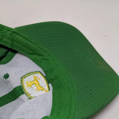 John Deere Men's Snapback Hat Green OSFA Embroidered Retro Logo 100% Cotton