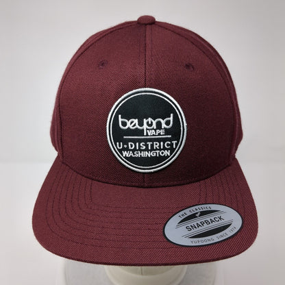 Beyond Vape U District Washington Snapback Hat Red OS Adjustable Classic Yupoong