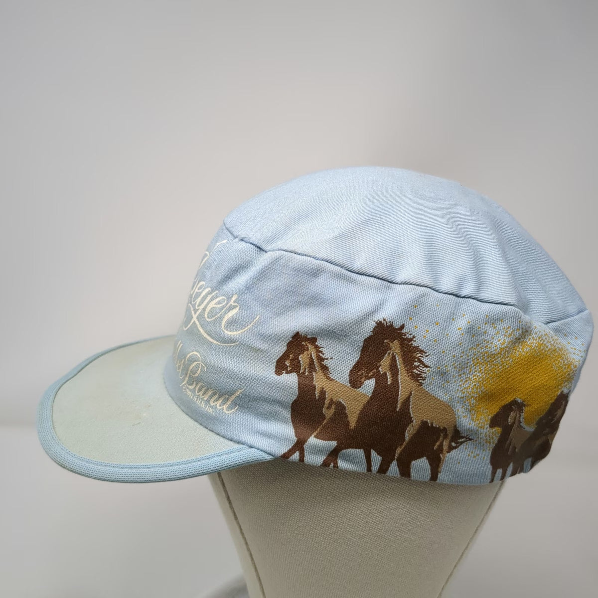 Dorfman Pacific Army Cap Blue One Size Bob Seger Silver Bullet Band Horse Hat