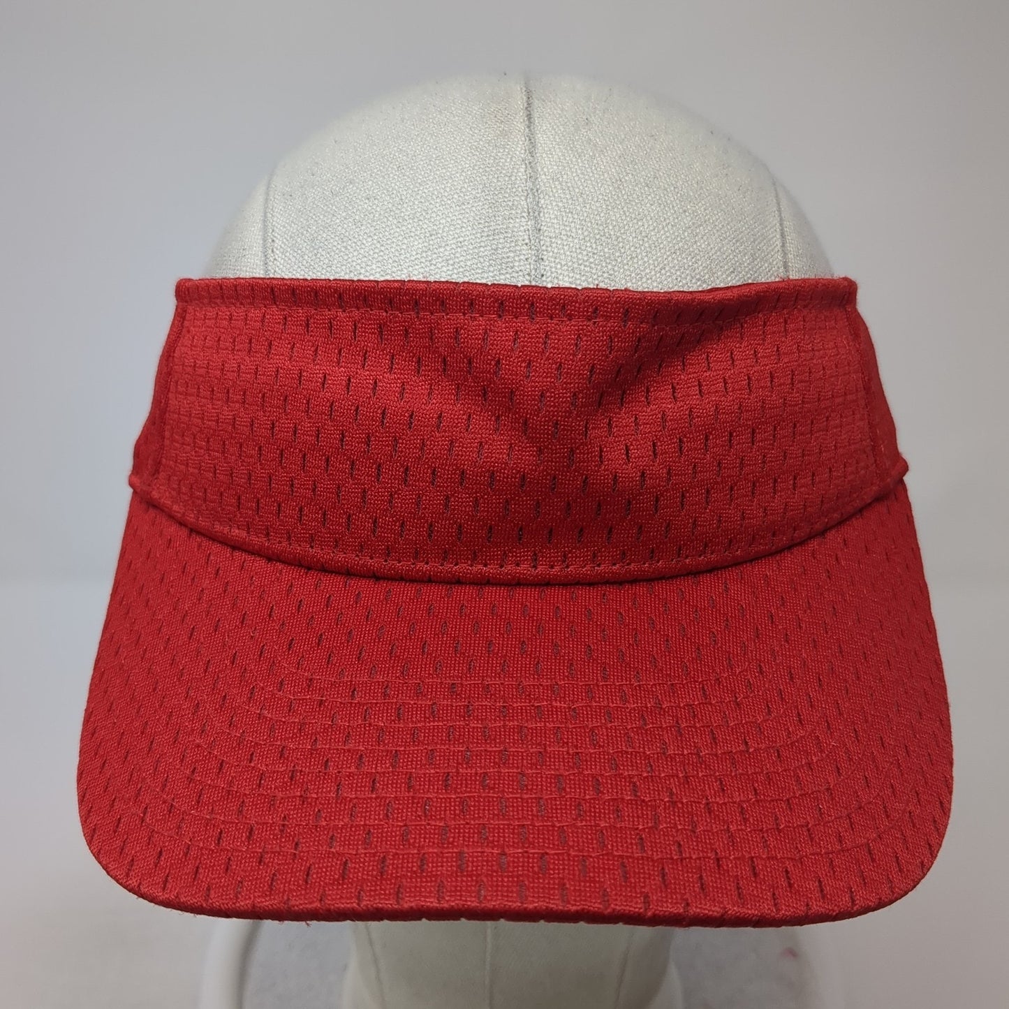 Richardson Strapback Visor Hat Red One Size Adjustable Outdoor Blank