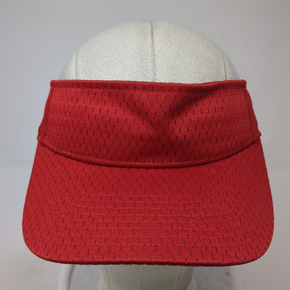 Richardson Strapback Visor Hat Red One Size Adjustable Outdoor Blank