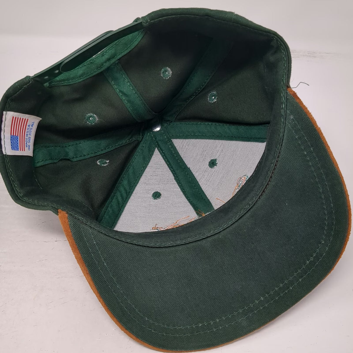 Swagelok Snapback Green Hat One Size Suede Brim Embroidered USA Made Industrial
